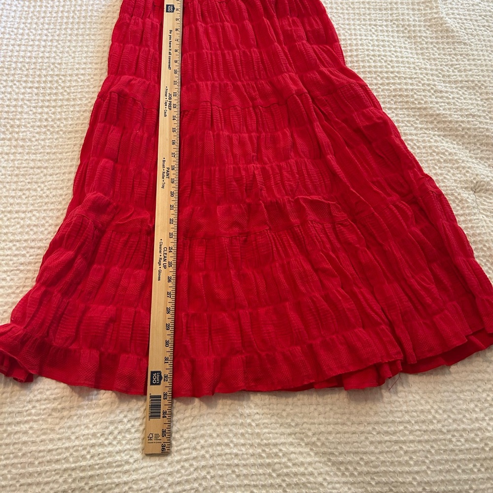 NWT Max Studio Vibrant Red Maxi Skirt - Picture 2 of 5